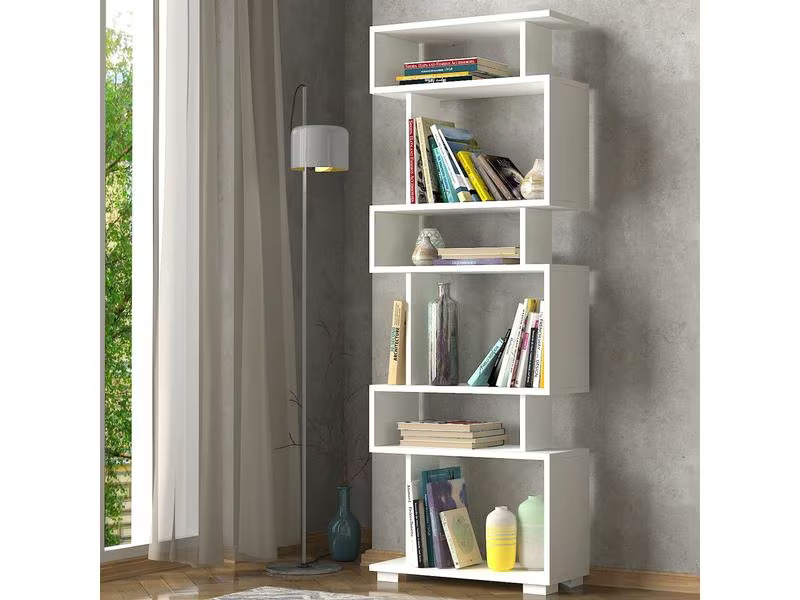 Woody Fashion Regal Blok 60 x 165 x 19.5 cm, Weiss