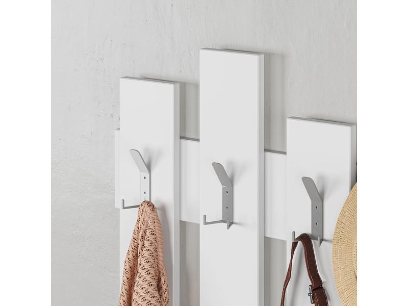 Woody Fashion Garderobenleiste Wave 64 x 79 x 4 cm, Weiss