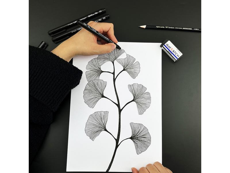 Tombow Fineliner MONO drawing pen Set Fine Schwarz