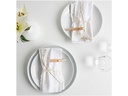 Rico Design Stoffserviette 45 cm x 45 cm, 2 Stück, Weiss