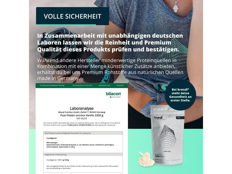 Brandl-Nutrition Pulver Pure Protein Vegan Schokolade 1000 g