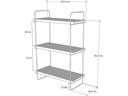 Woody Fashion Wandregal Pulalis 40 x 66 x 20 cm, Braun
