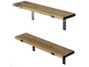 Woody Fashion Wandregal LAM004 2 Stück, 60 x 16 x 14 cm, Walnuss