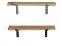 Woody Fashion Wandregal LAM004 2 Stück, 60 x 16 x 14 cm, Walnuss