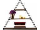 Woody Fashion Wandregal Hyacinth 60 x 52 x 15 cm, Schwarz/Walnuss