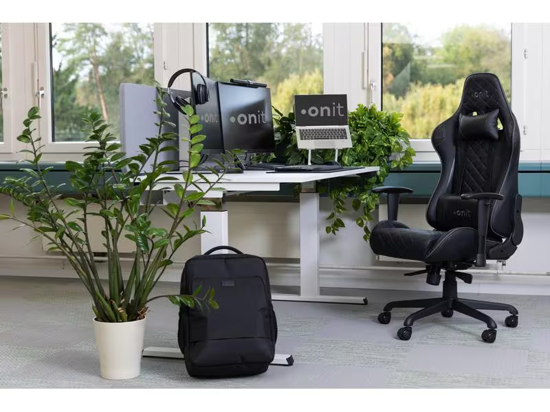 onit Gaming-Stuhl Deepblack Schwarz