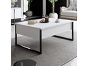 Woody Fashion Tisch Luxe 90 x 60 x 40 cm, Schwarz/Weiss