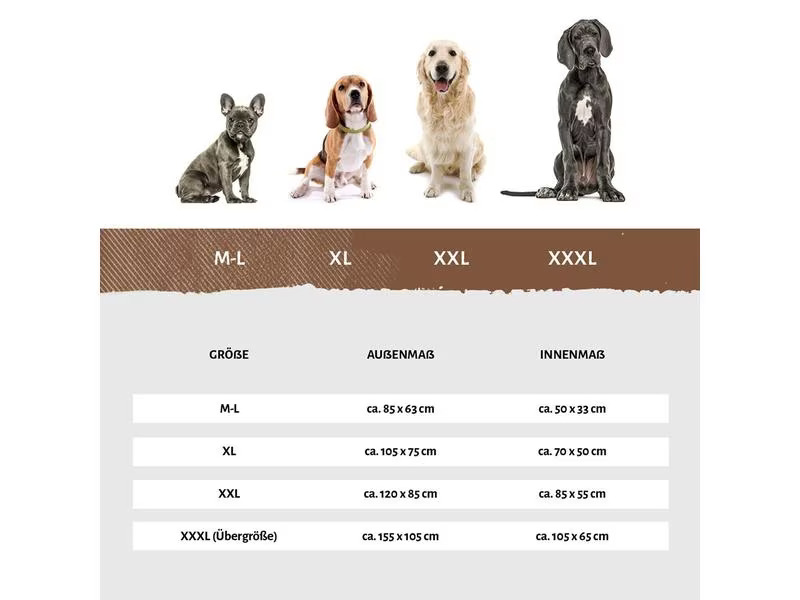 Knuffelwuff Hunde-Bett Leon Velour M – L, 85 x 63 cm, Anthrazit