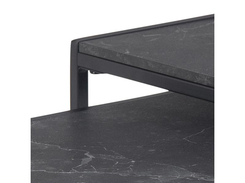 AC Design Beistelltisch Infinity 2 Stück, Schwarz