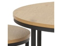 AC Design Beistelltisch Spiro Ø 80/ 50 cm, 2 Stück, Nature/Schwarz
