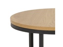 AC Design Beistelltisch Spiro Ø 80/ 50 cm, 2 Stück, Nature/Schwarz