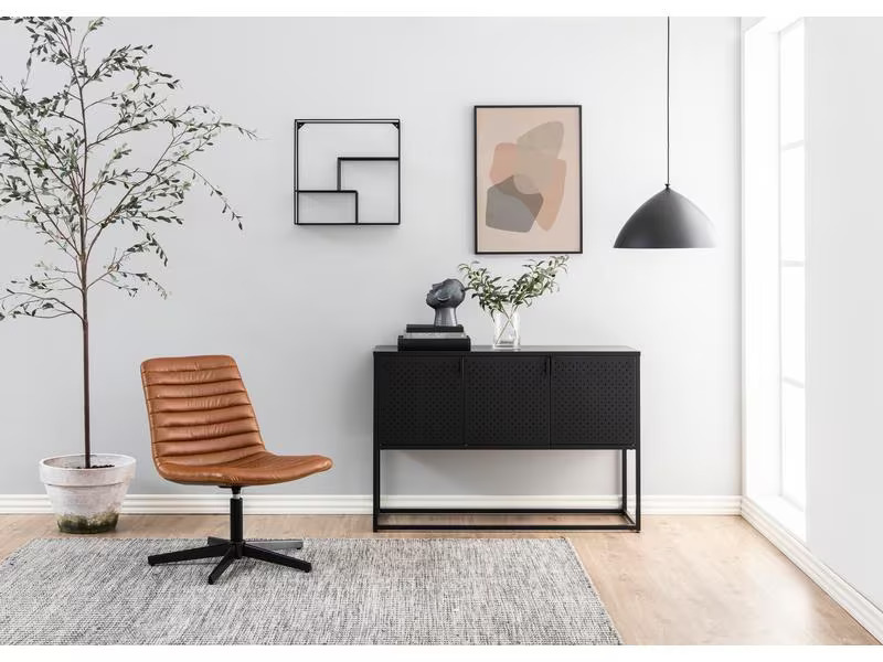 AC Design Kommode Newton 120 x 40 x 80 cm, Schwarz