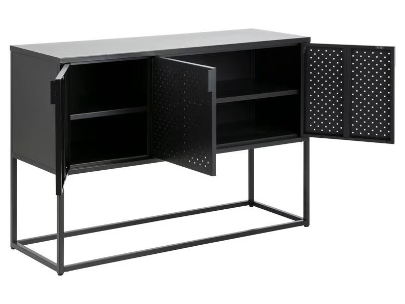 AC Design Kommode Newton 120 x 40 x 80 cm, Schwarz