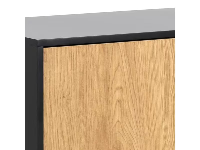 AC Design Kommode Seaford 120 x 40 x 82 cm, Nature/Schwarz