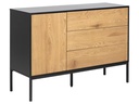 AC Design Kommode Seaford 120 x 40 x 82 cm, Nature/Schwarz