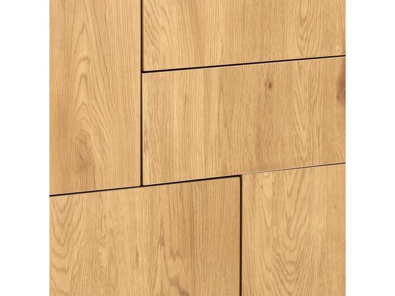 AC Design Kommode Seaford 80 x 40 x 103 cm, Nature/Schwarz