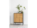 AC Design Kommode Seaford 80 x 40 x 103 cm, Nature/Schwarz