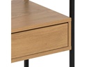 AC Design Nachttisch Randolf 40 x 35 x 60 cm, Nature/Schwarz