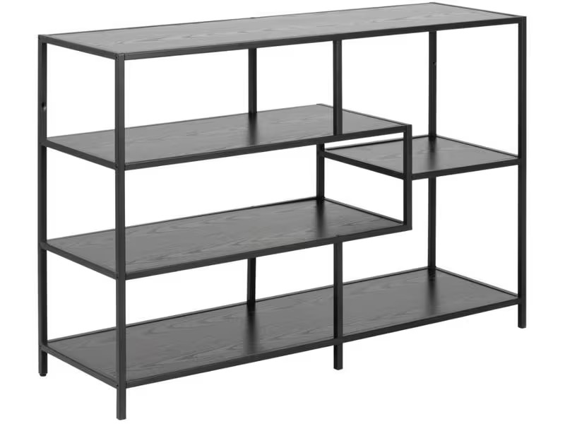AC Design Regal Seaford 114 x 35 x 78 cm, Schwarz