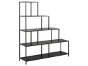 AC Design Regal Seaford 135 x 35 x 150 cm, Schwarz