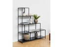 AC Design Regal Seaford 135 x 35 x 150 cm, Schwarz