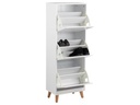 AC Design Schuhschrank  Mitra 47 x 30 x 133.5 cm, Nature/Weiss