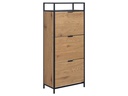 AC Design Schuhschrank  Seaford 56 x 30 x 129 cm, Nature/Schwarz
