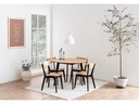 AC Design Tisch Roxby Ø 105 x 76 cm, Nature/Schwarz