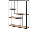 AC Design Wandregal Seaford 75 x 20 x 91 cm, Nature/Schwarz