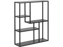 AC Design Wandregal Seaford 75 x 20 x 91 cm, Schwarz
