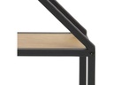 AC Design Wandregal Seaford 77 x 20 x 77 cm, Nature/Schwarz