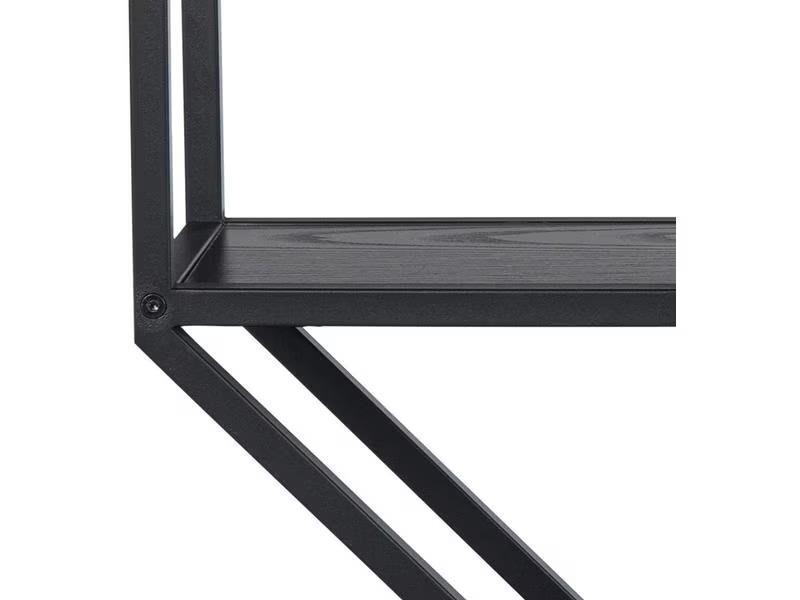 AC Design Wandregal Seaford 77 x 20 x 77 cm, Schwarz