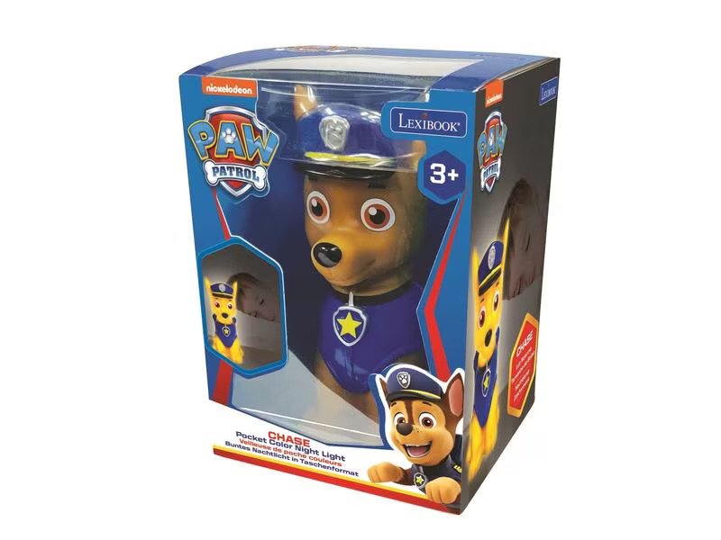 Lexibook Paw Patrol Chase 3D LED-Taschen-Nachtlicht 13 cm