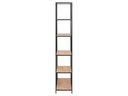 AC Design Regal Seaford 77 x 35 x 185cm, Braun/Schwarz