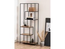 AC Design Regal Seaford 77 x 35 x 185cm, Braun/Schwarz