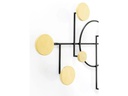 Kare Garderobenleiste Art Circles Gold/Schwarz
