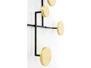 Kare Garderobenleiste Art Circles Gold/Schwarz