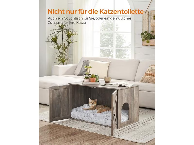 Feandrea Katzenhaus für Katzentoilette, Grau