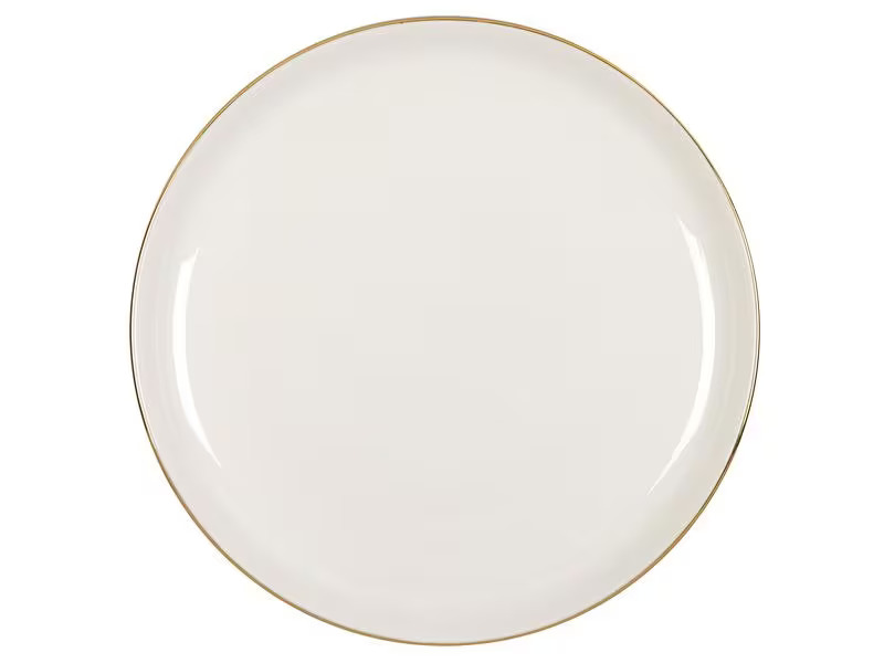 FURBER Frühstücks- &amp; Dessertteller Ø 21 cm, 6 Stück, Weiss/Gold