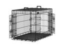 Feandrea Hundekäfig XL mit 2 Türen, 92.5 x 57.5 x 64 cm, Schwarz