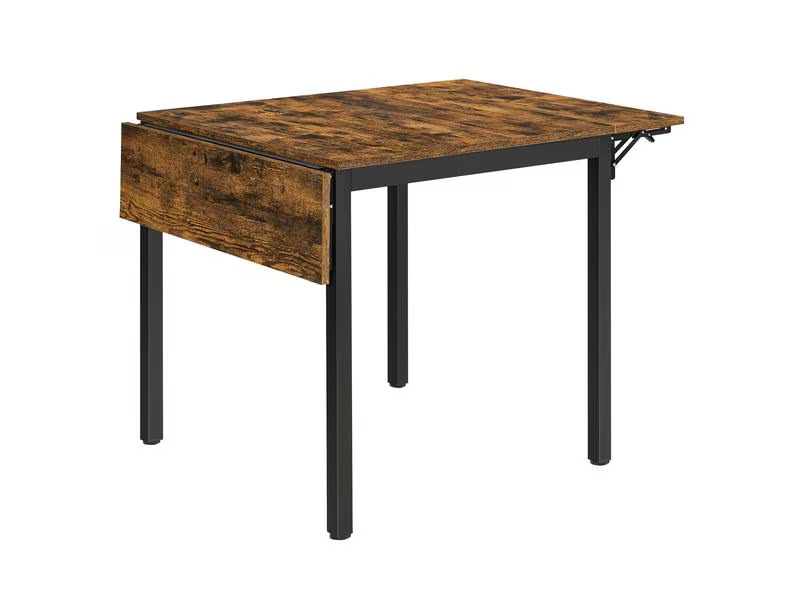 VASAGLE Tisch für 4 Personen 120 x 76.2 cm, Braun/Schwarz