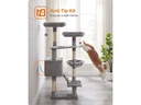 Feandrea Kratzbaum 142 cm, Grau/Beige