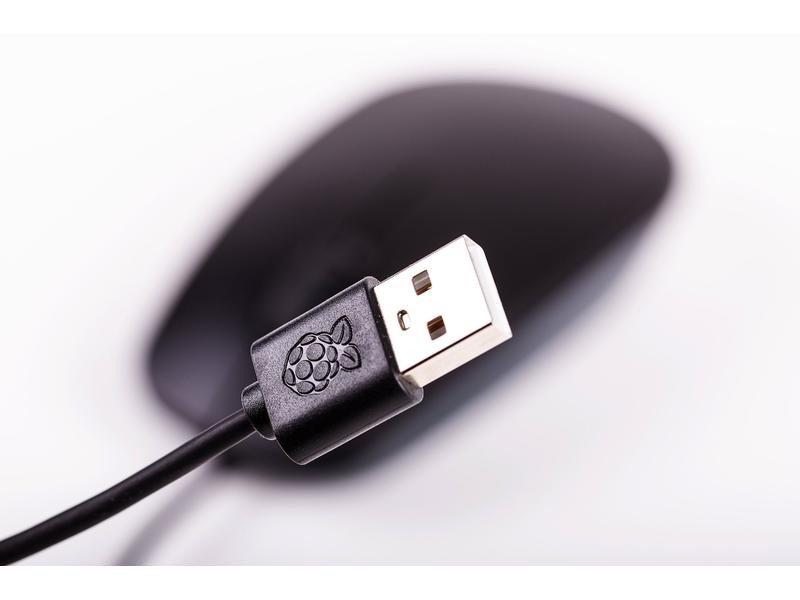 Raspberry Pi Maus Schwarz / Grau
