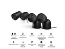 Philips Hue Secure batteriebetriebene Kamera Schwarz
