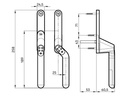 ASSA ABLOY Schloss Code Handle Fenster, Satinchrom