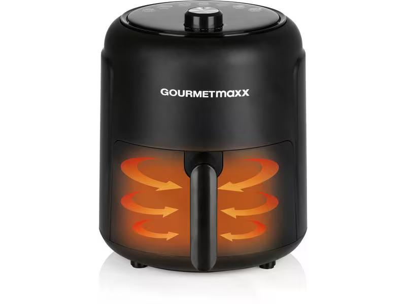 GOURMETmaxx Heissluft-Fritteuse 2 kg, Schwarz