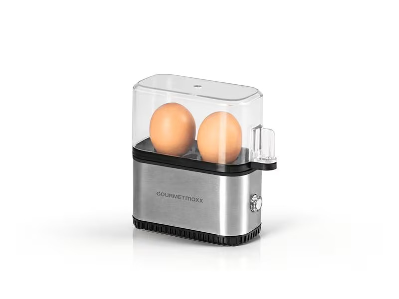 GOURMETmaxx Eierkocher Kompakt 2.0 Silber, 2 Eier