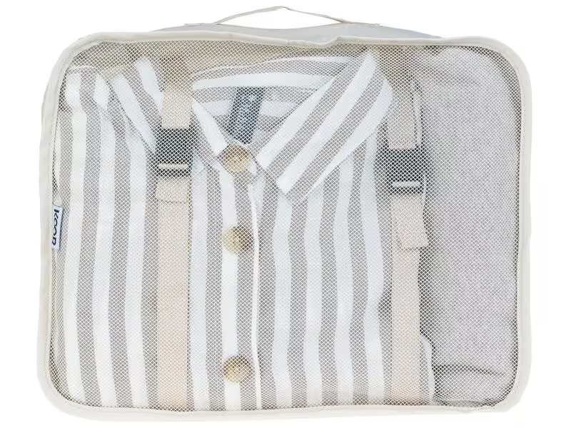 KOOR Kleiderbeutel Reesa, Grösse L, 2er-Pack, Beige
