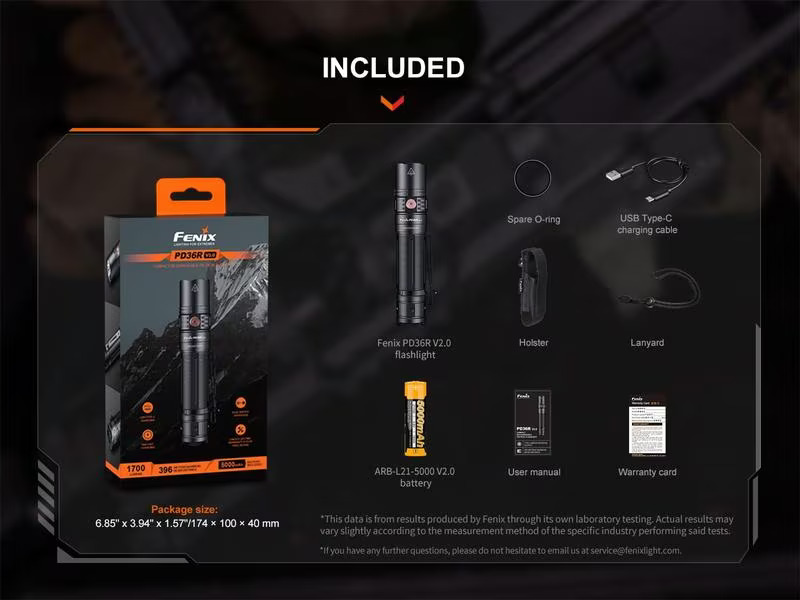 Fenix Taschenlampe PD36R V2.0