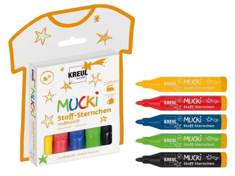 Kreul Textilfarbe Kreul Mucki 5 Stück